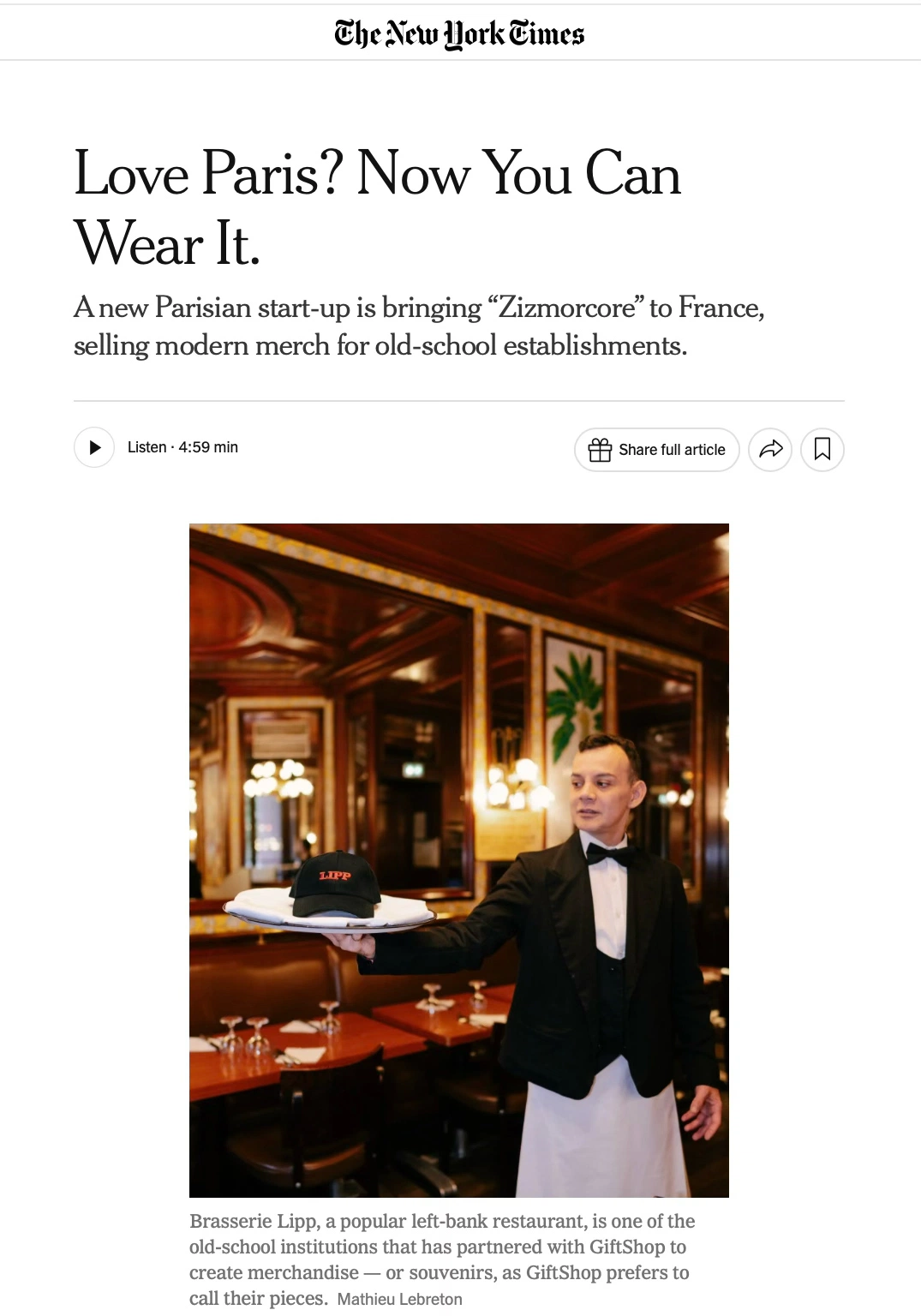 Article — The New York Times